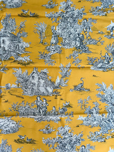 Dekorstoff Toile de Jouy gelb